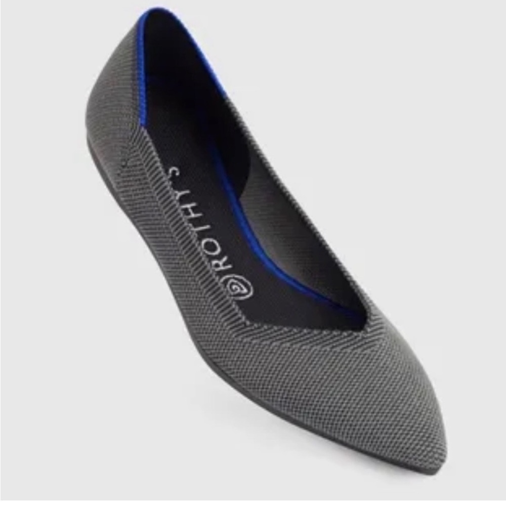 Rothy's - The Point Cloud Grey Birdseye Flats Size 8